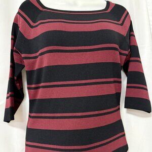 Joseph A Top SZ‎ Large Fall 3/4 Sleeves Office Nautical Chic